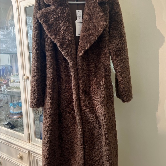 Express Brown Teddy Jackets - Picture 6 of 14